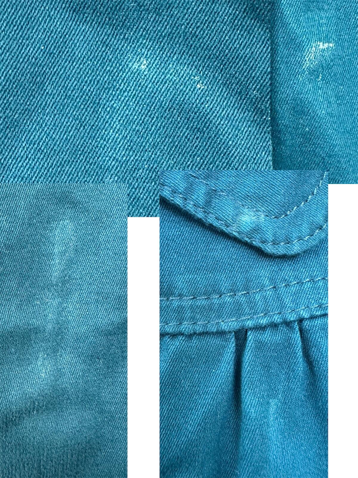 Live a Little Y2K Vintage Blue Swing Jacket with Large Buttons and Puff Sleeves
