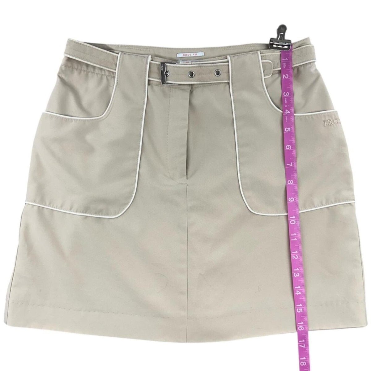 IZOD XFG Cool FX Skort Beige Athletic Golf Tennis Skirt
