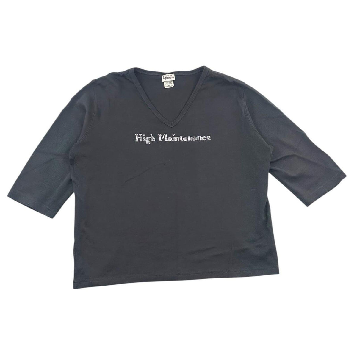 Exquisite Designs Y2K High Maintenance Slogan Top