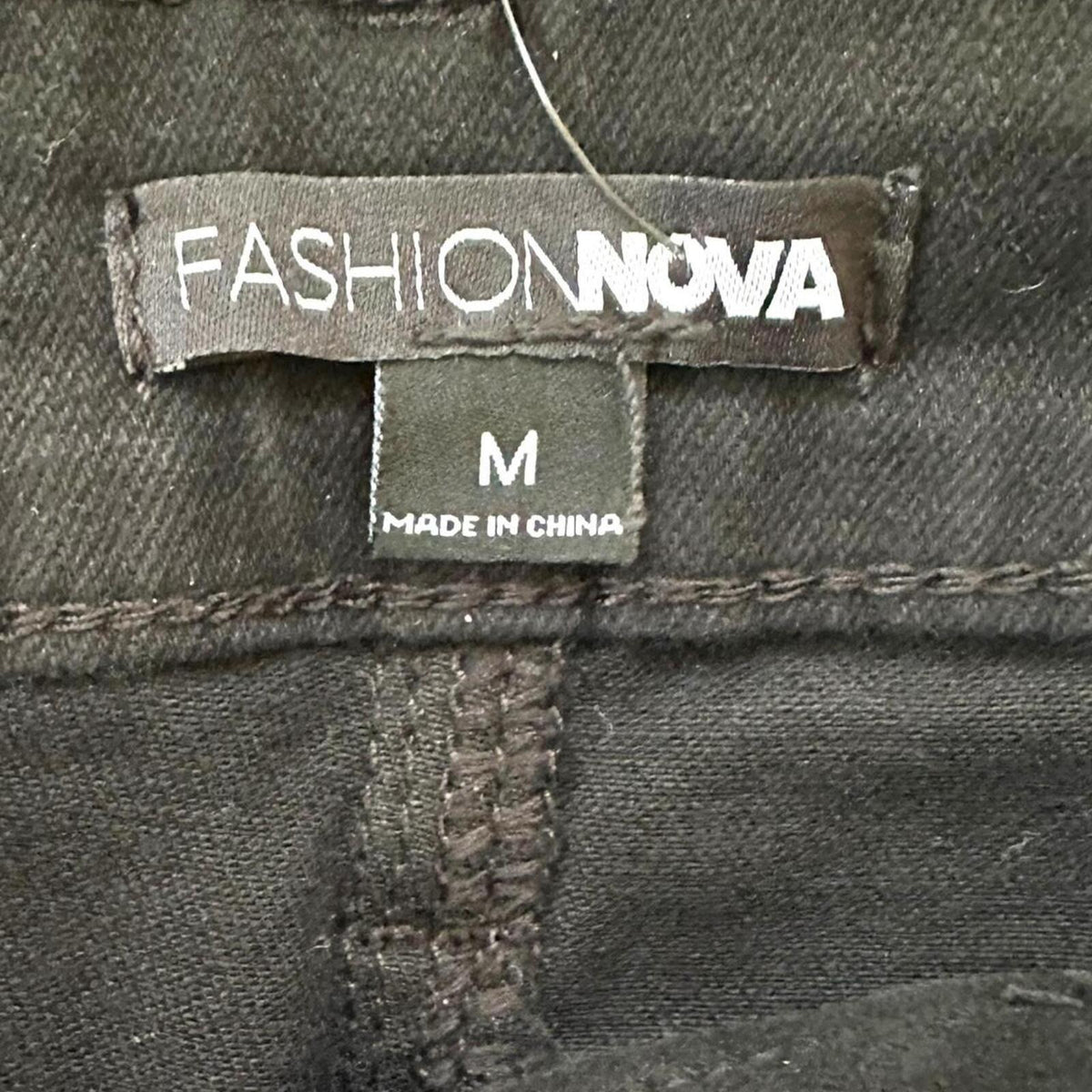 Fashion Nova Black Distressed Denim Skirt with Double Zippers Y2K