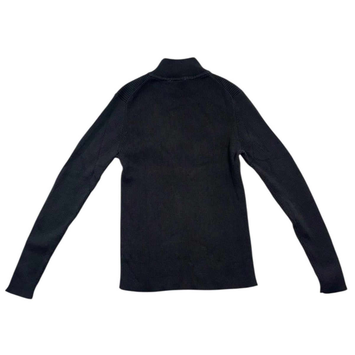 NWT Croft & Barrow Black Ribbed Turtleneck Sweater Preppy