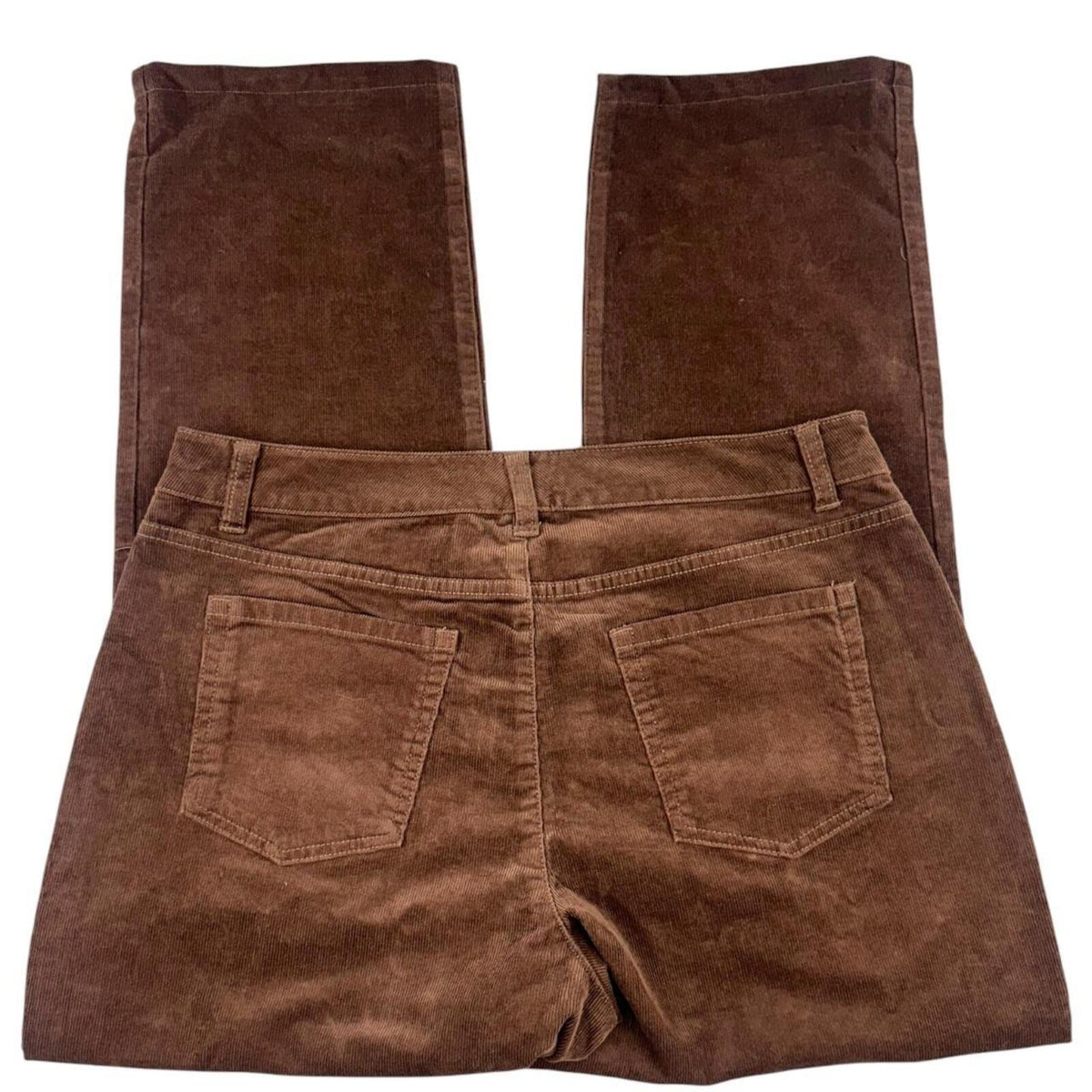 Coldwater Creek Brown Corduroy Pants High Rise Straight Leg