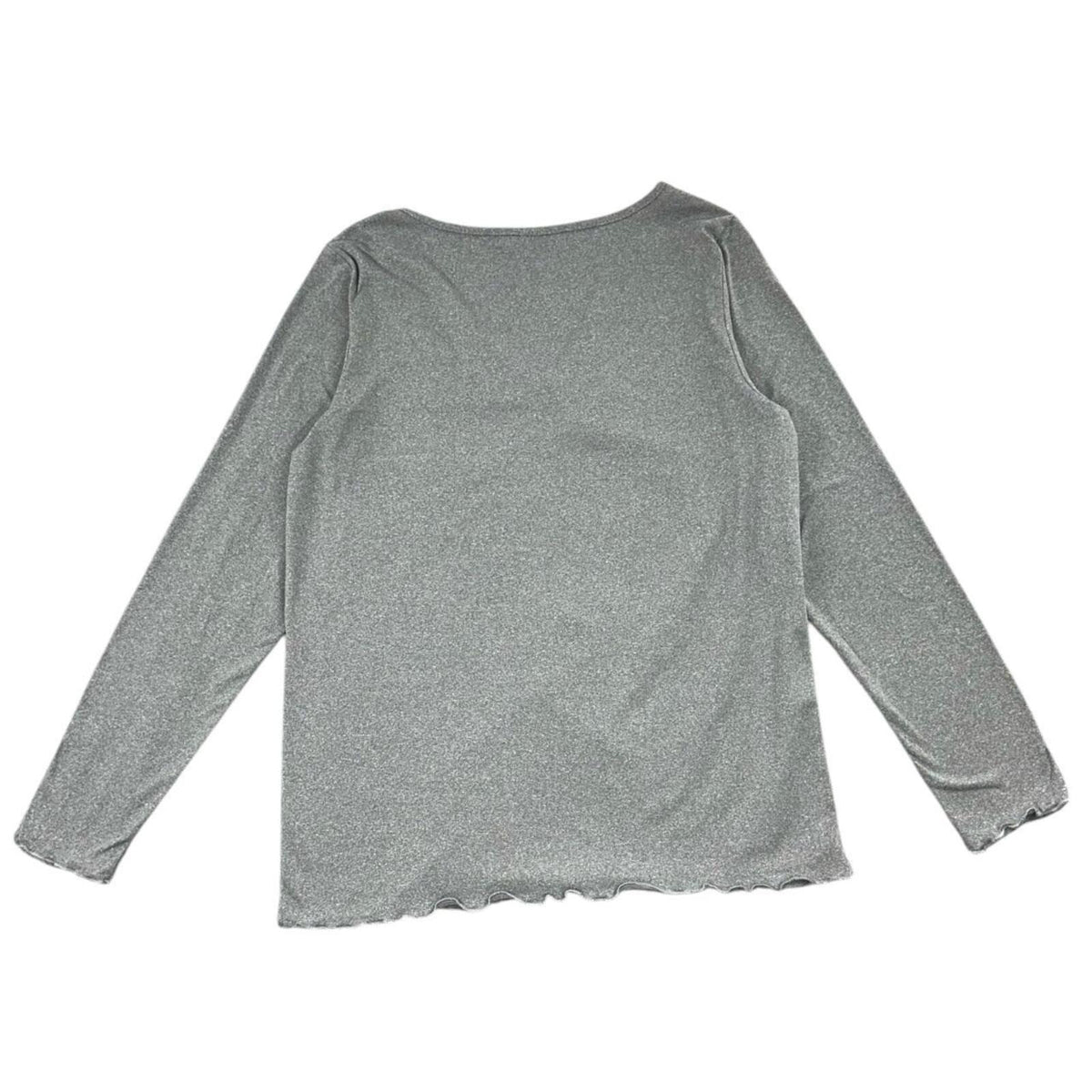 Ekouaer Grey Ruched V Neck Top Y2K Style