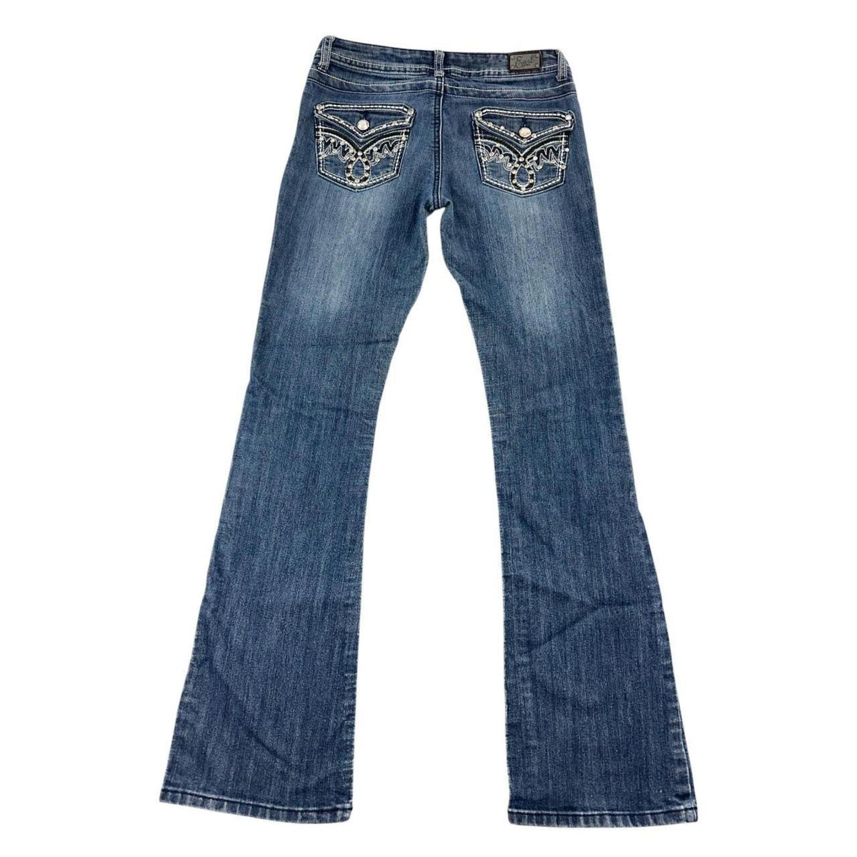 Earl Jean Y2K Bootcut Jeans Rhinestone Embellished Designer Denim Vintage Early