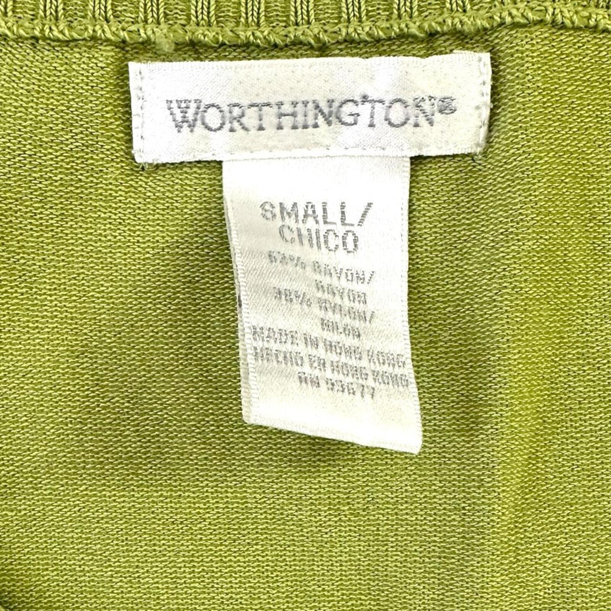 Worthington Green Tie-Front Cardigan Top Y2K Bohemian Casual Top