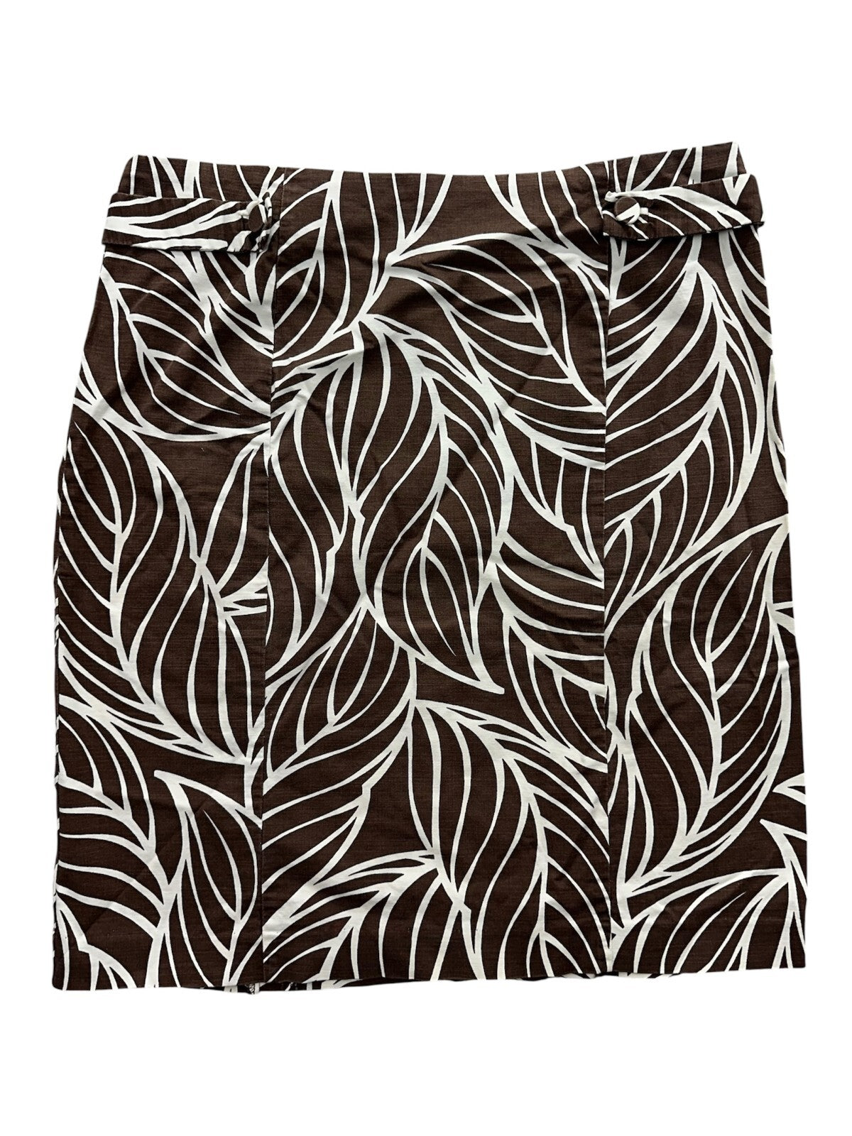 George Coffee House Print Skirt Brown and Cream