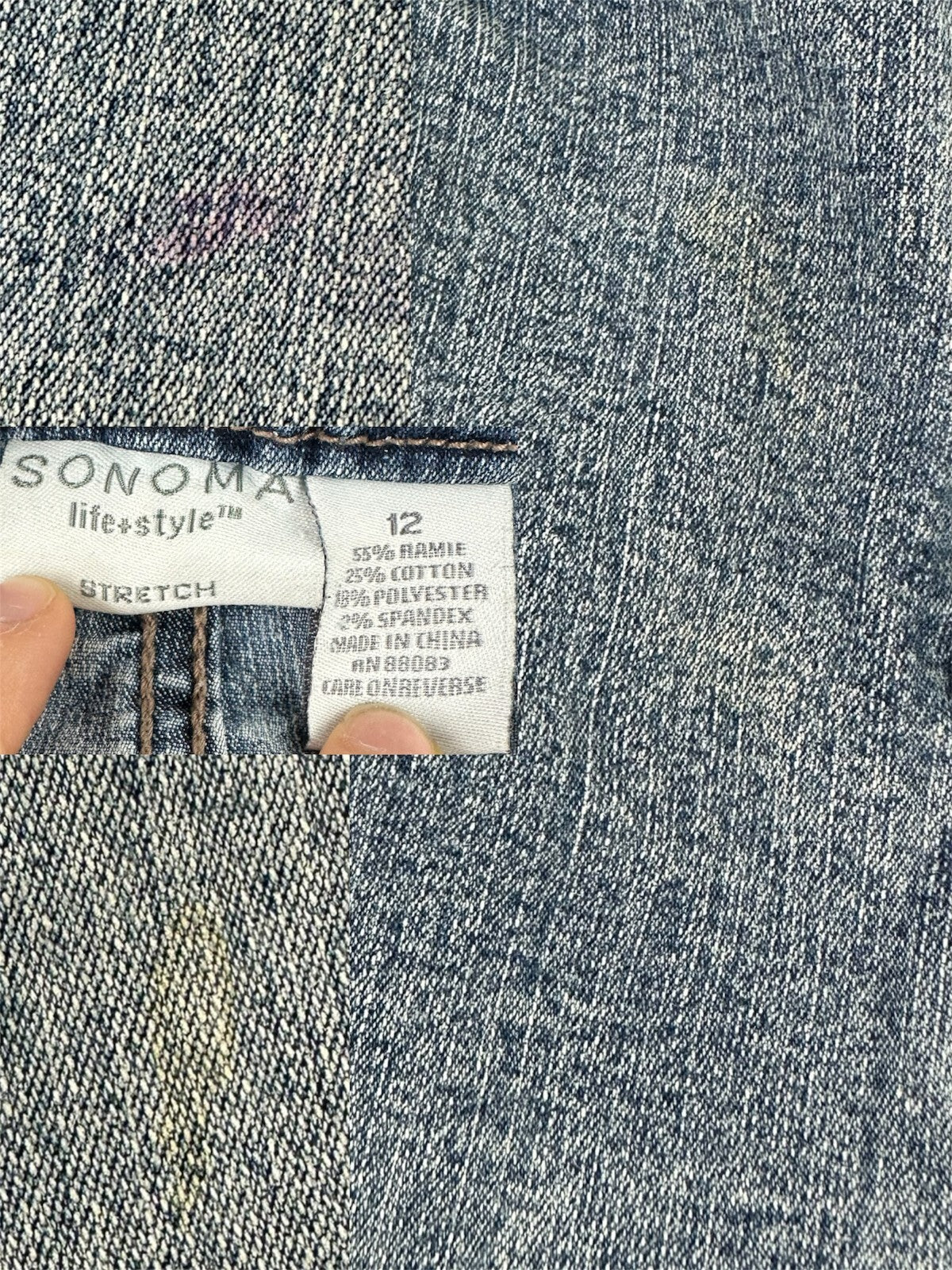 Sonoma Lifestyle Vintage Bootcut Jeans Light Wash Stretch Denim Retro