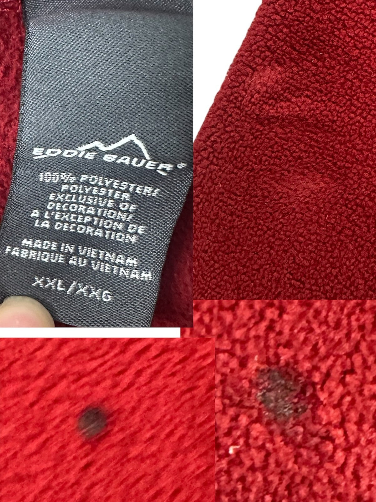 Eddie Bauer Vintage Red Fleece Pullover