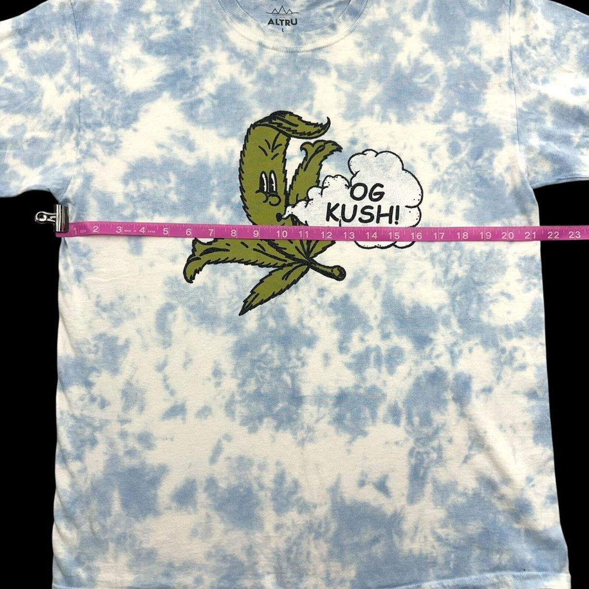 Altru Apparel OG Kush Tie Dye Streetwear T Shirt Blue White