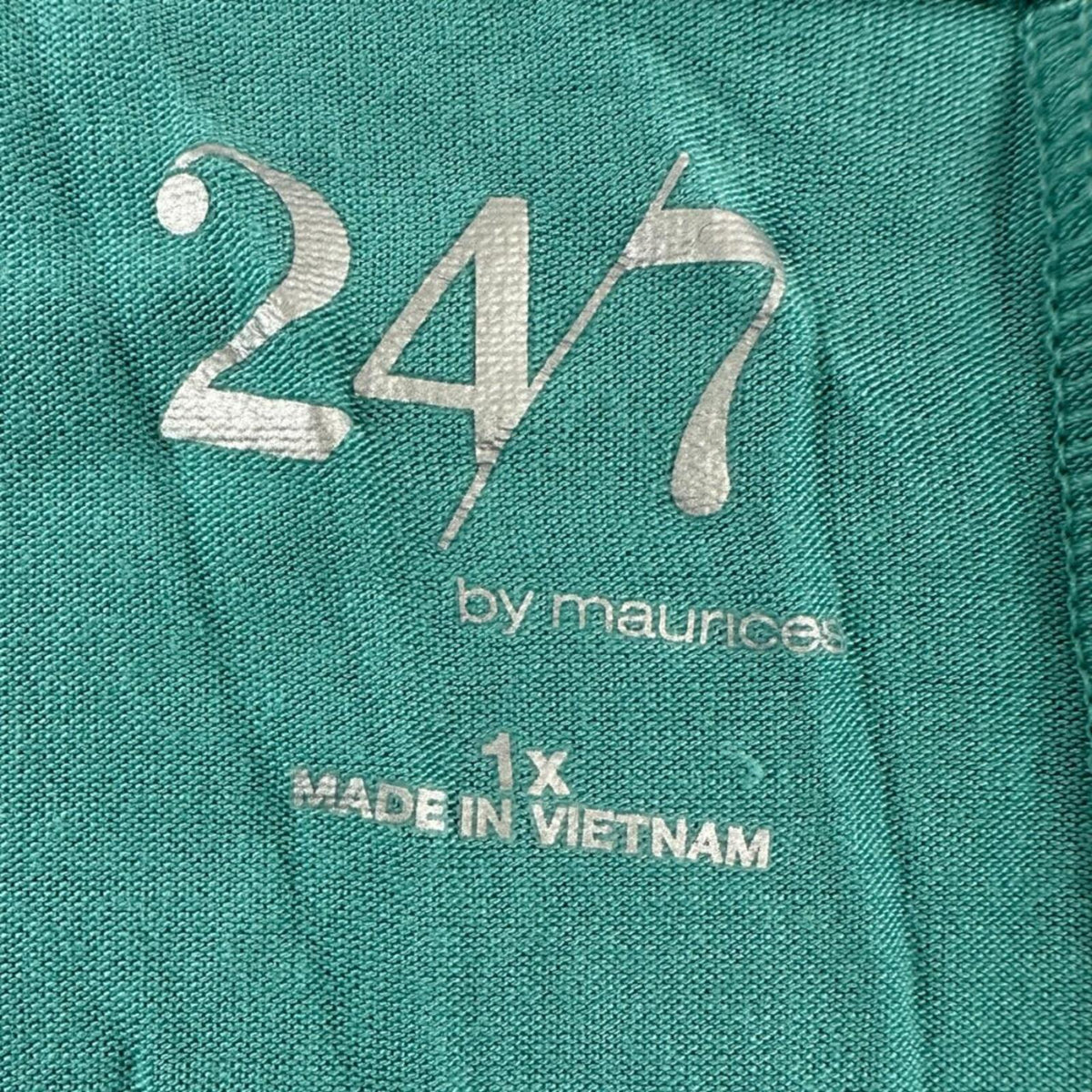 24/7 by Maurice's Turquoise V Neck Tee