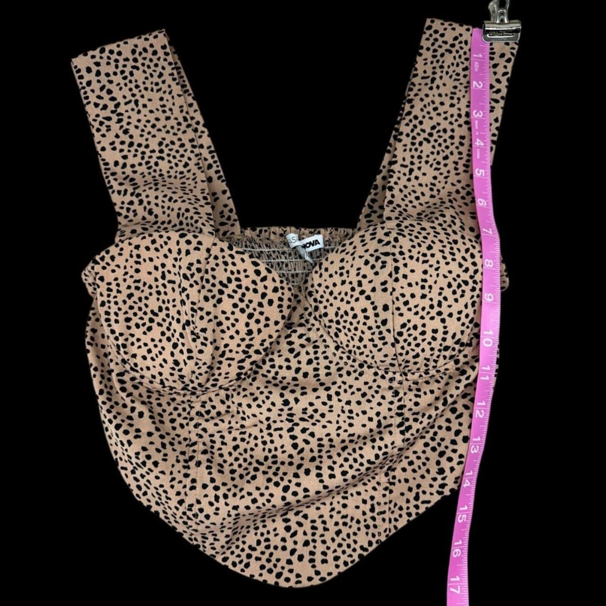 Fashion Nova Leopard Print Cropped Top Brown Tan Y2K Coquette