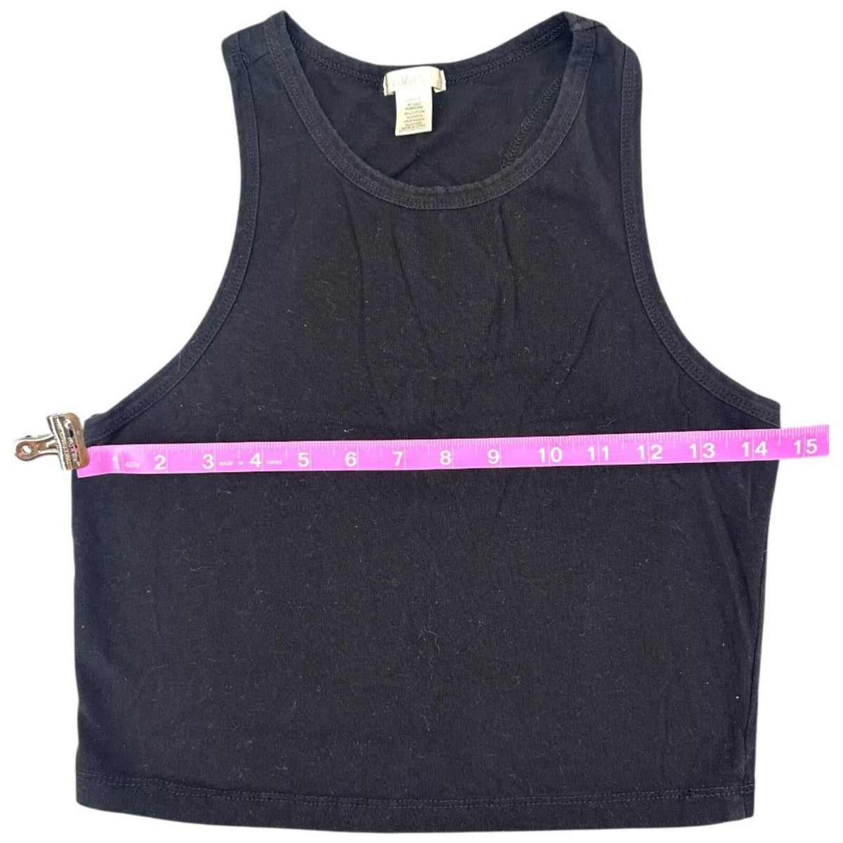 Bozzolo by Fashion Nova Black Cropped Tank Top Minimalist Casual Preppy