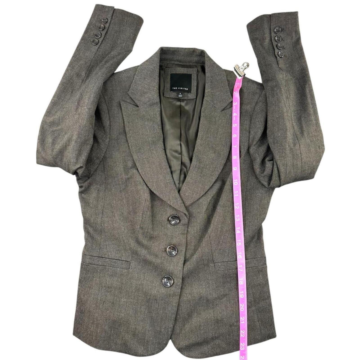 The Limited Classic Grey Tailored Blazer Three Button Fitted Suit
