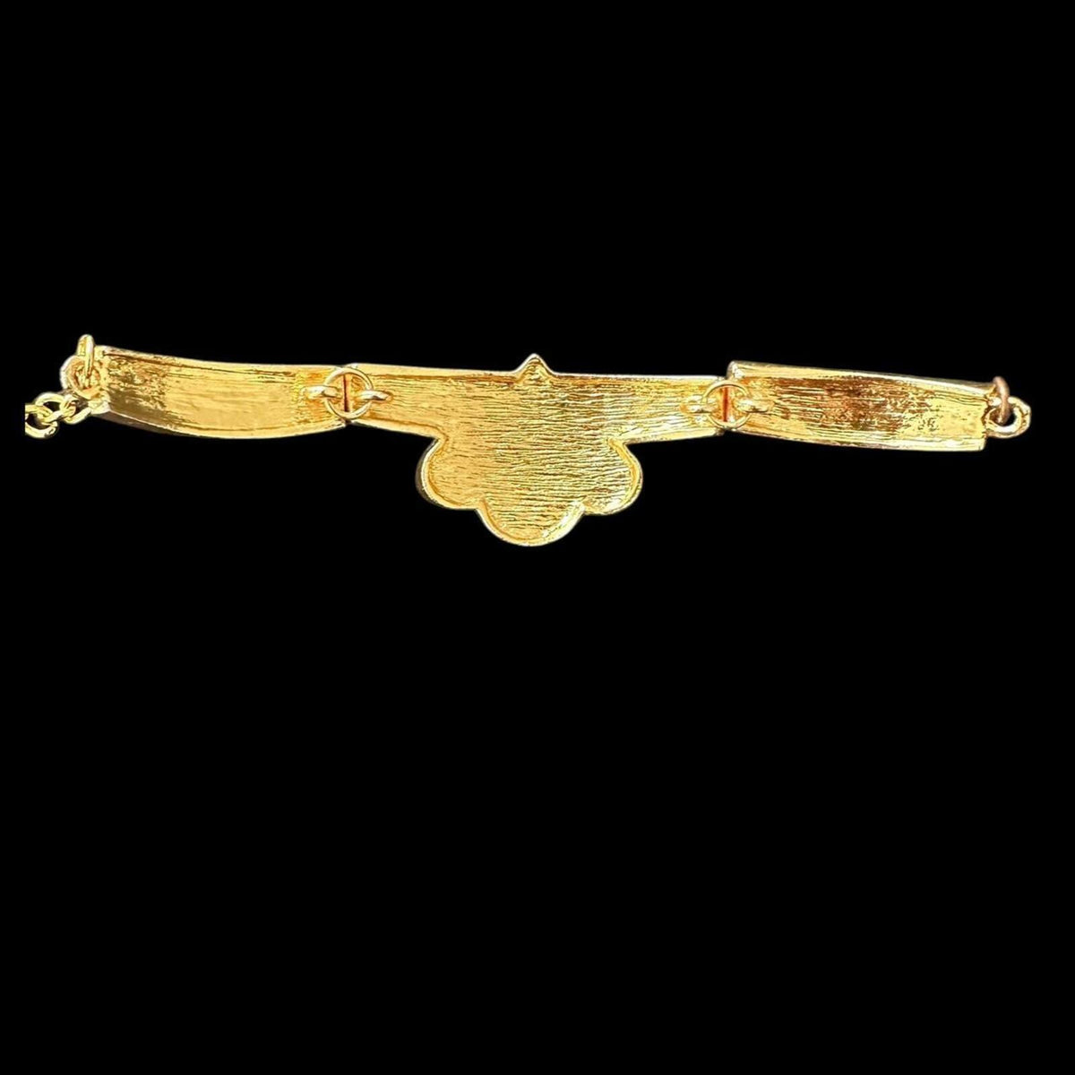 Leopard Print Gold Tone Spade Bracelet