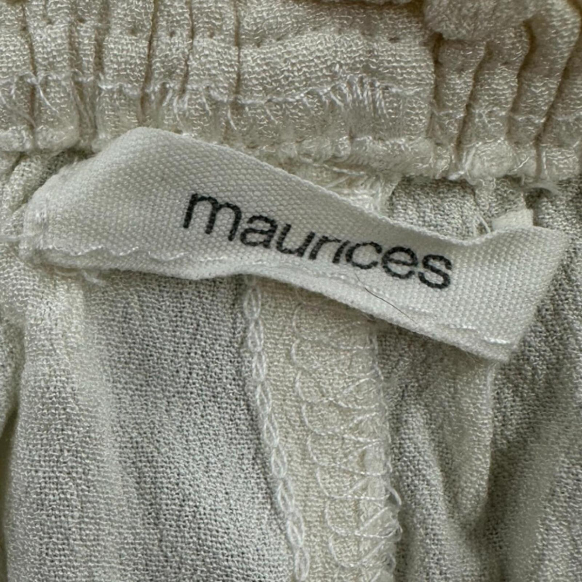 Maurices Off the Shoulder Blouse White Cream Floral Embroidered Bardot Neckline