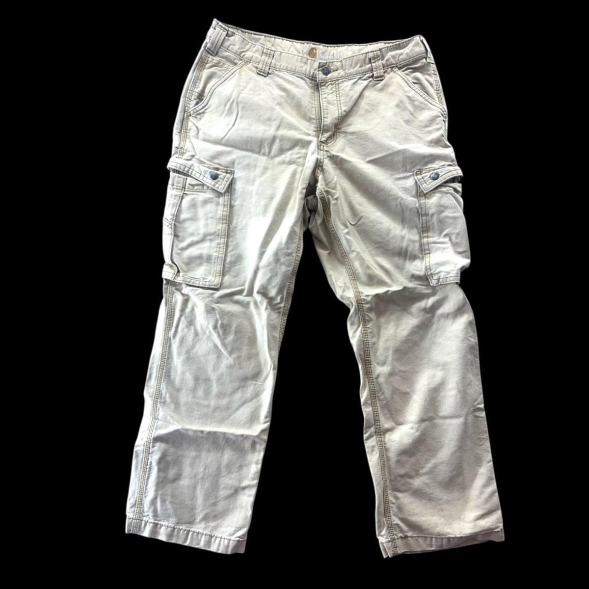 Carhartt Relaxed Fit Cargo Pants Cream Tan Rugged Utility Work