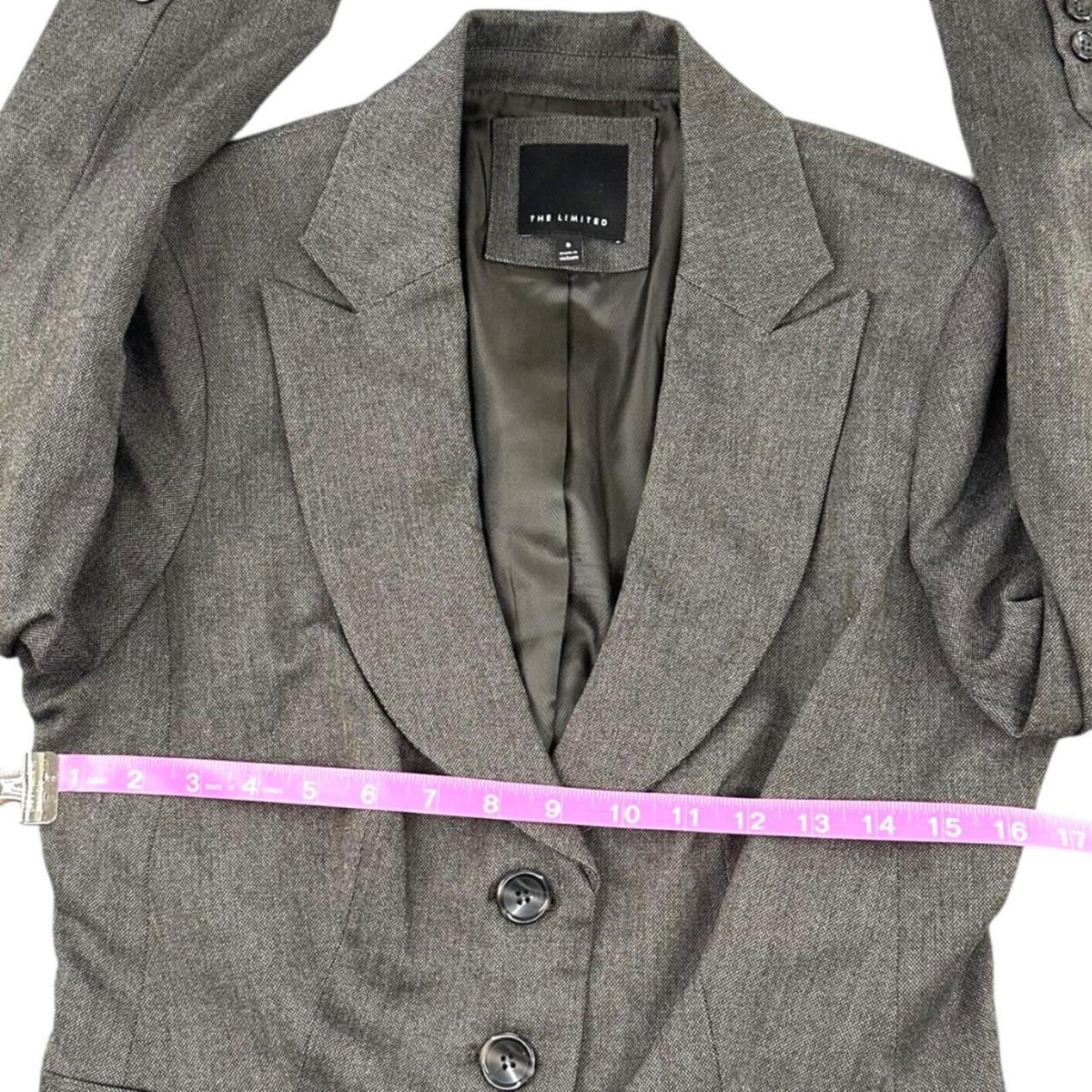 The Limited Classic Grey Tailored Blazer Three Button Fitted Suit