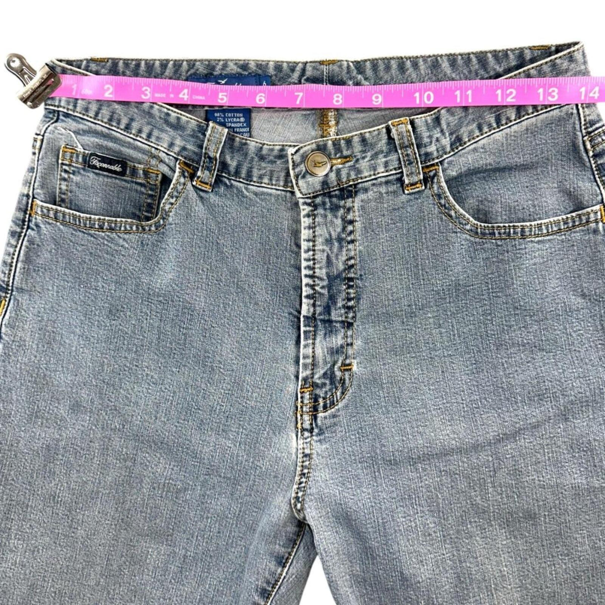 Façonnable Straight Leg Denim Jeans Classic Blue Vintage Inspired