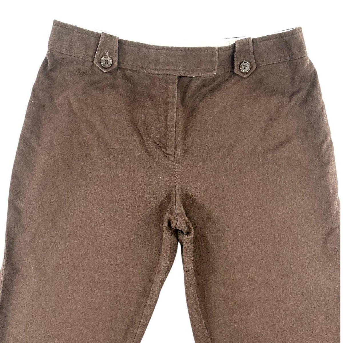 Charter Club Allison Fit Brown Capri Length Cropped Trousers