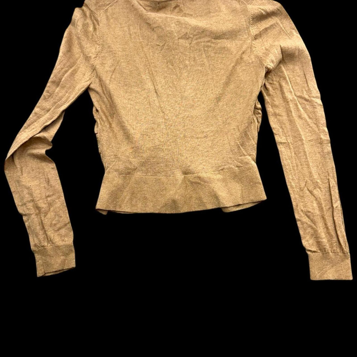 The Limited Golden Tan Cardigan Classic Preppy Minimalist Sweater