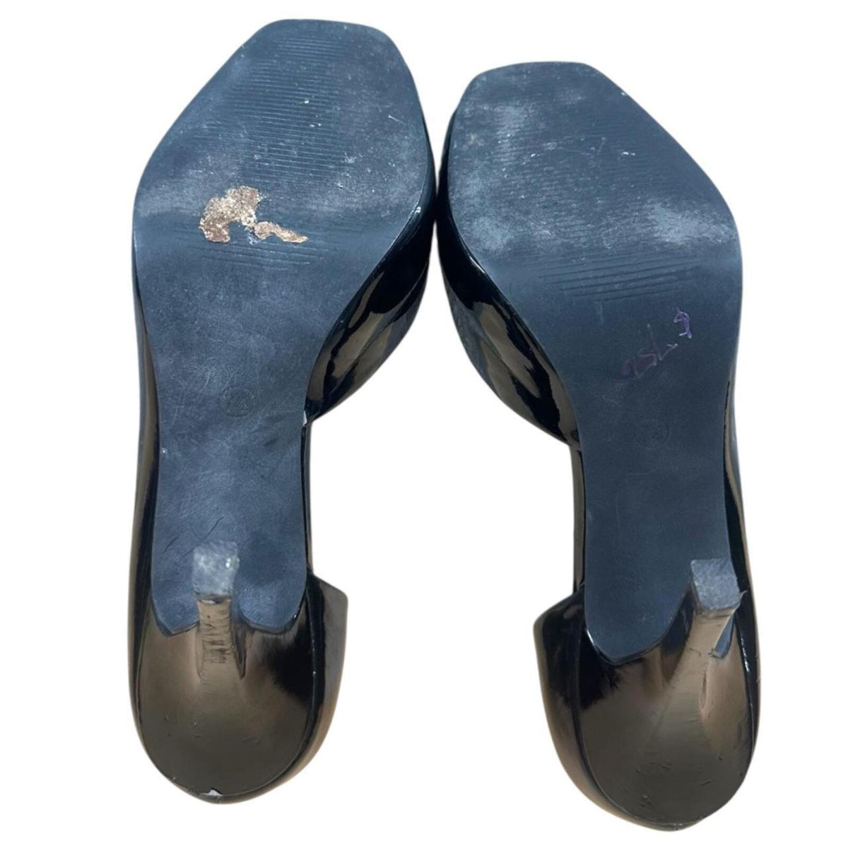Mossimo Black Patent Leather Peep Toe Pumps Stiletto Heels Elegant