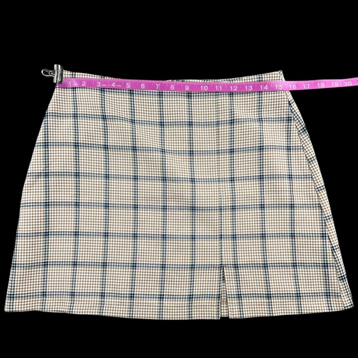 BP Cara Plaid Mini Skirt Pink White Preppy Cottage Coquette Girl