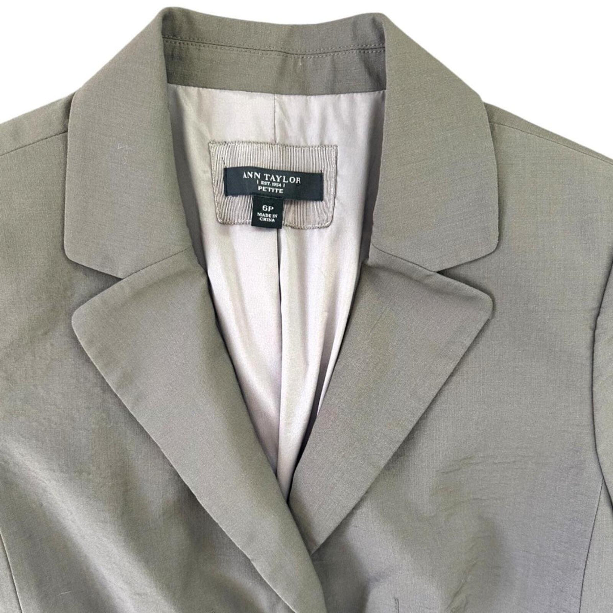 Ann Taylor Gray Blazer Jacket Classic Preppy Minimalist Workwear