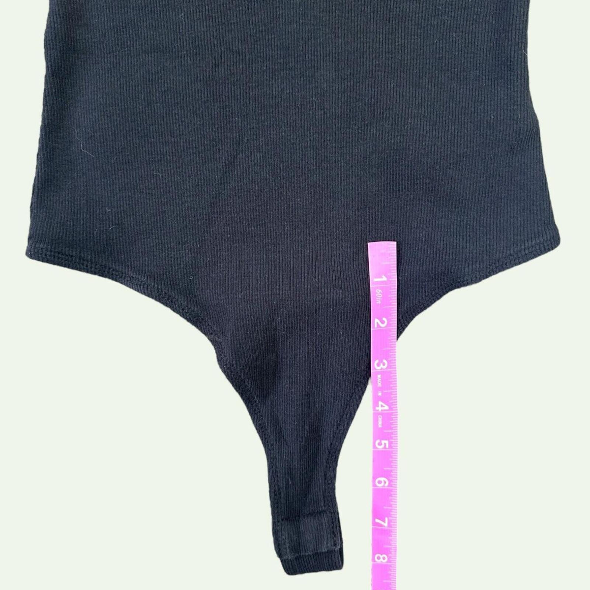 Wild Fable Black Ribbed Snap Button Bodysuit Y2K