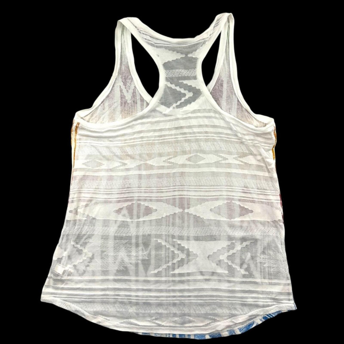 Express Multicolor Sequin Racerback Tank Top Large Bohemian Indie Y2K Festival