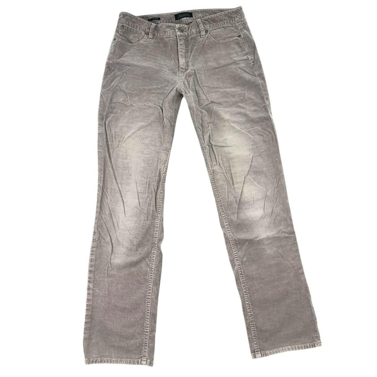 Talbots Light Grey Fine Wale Corduroy Straight Leg Pants Flawless Five