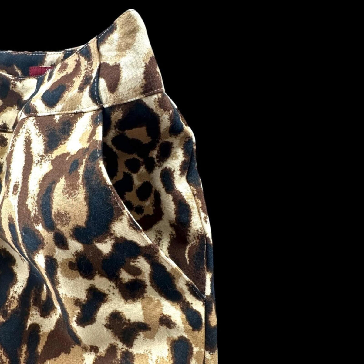 Merona Leopard Print Pencil Skirt Stretch Brown Multi Y2K Mob Wife