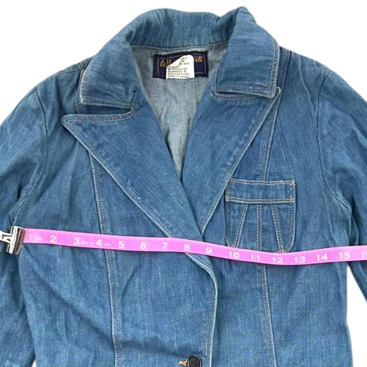 Vintage Whip-O-Will 1970s Denim Blazer Rockabilly Western Tailored Jacket