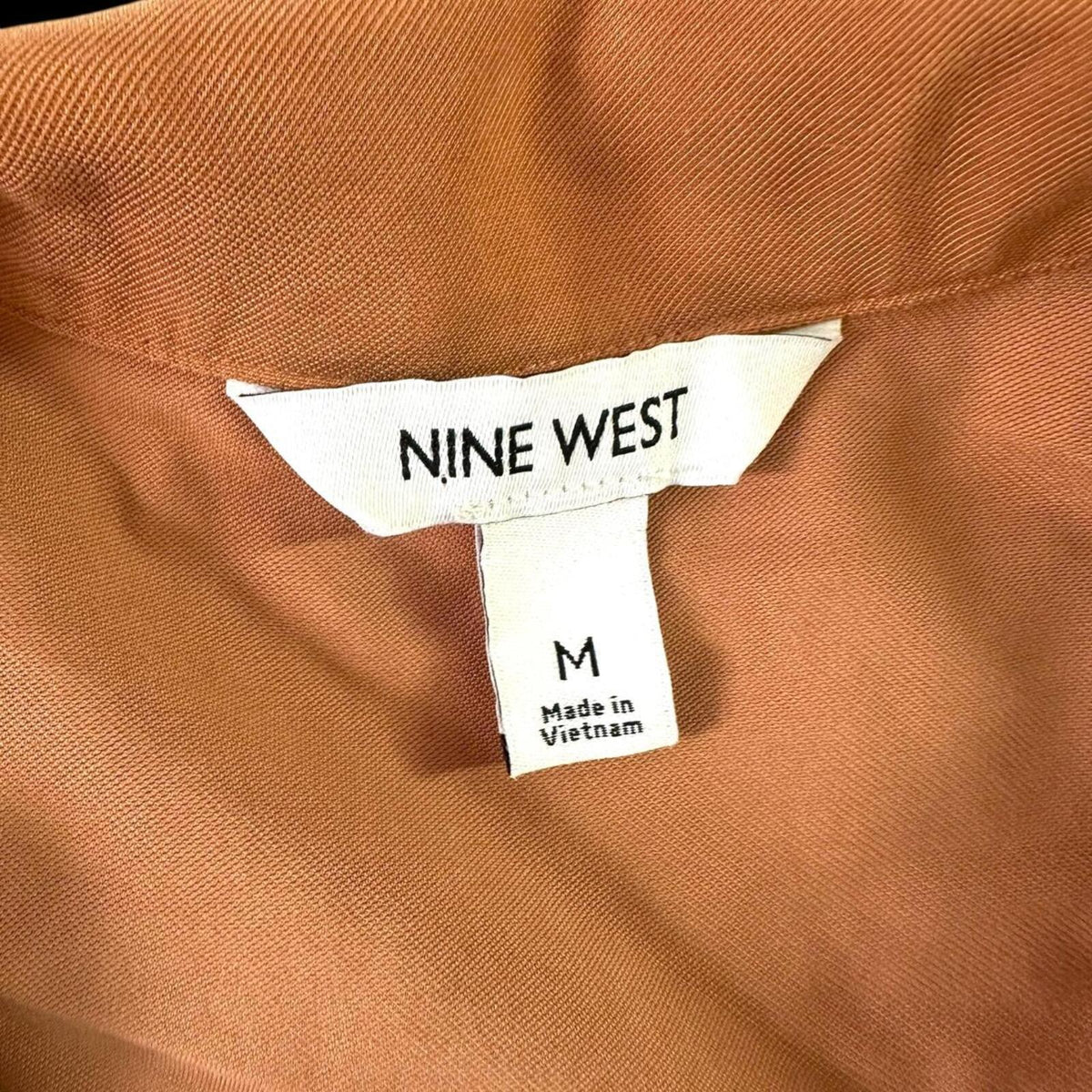 Nine West Belted Utility Military Shacket Pink Orange Bohemian Casual Preppy