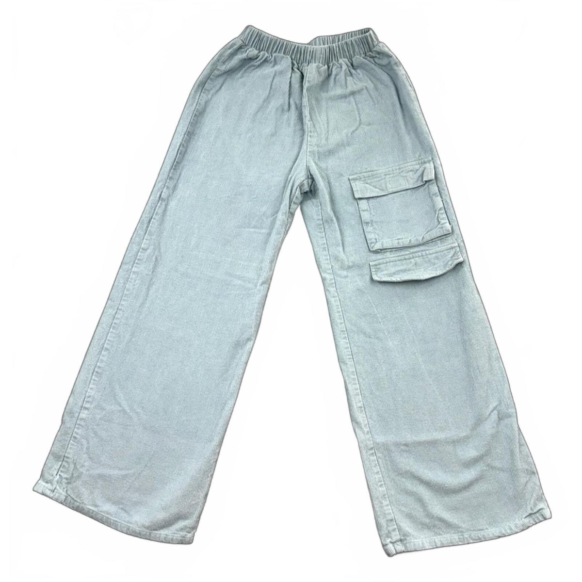 Missguided x Kehlani Wide Leg Blue Corduroy Cargo Pants