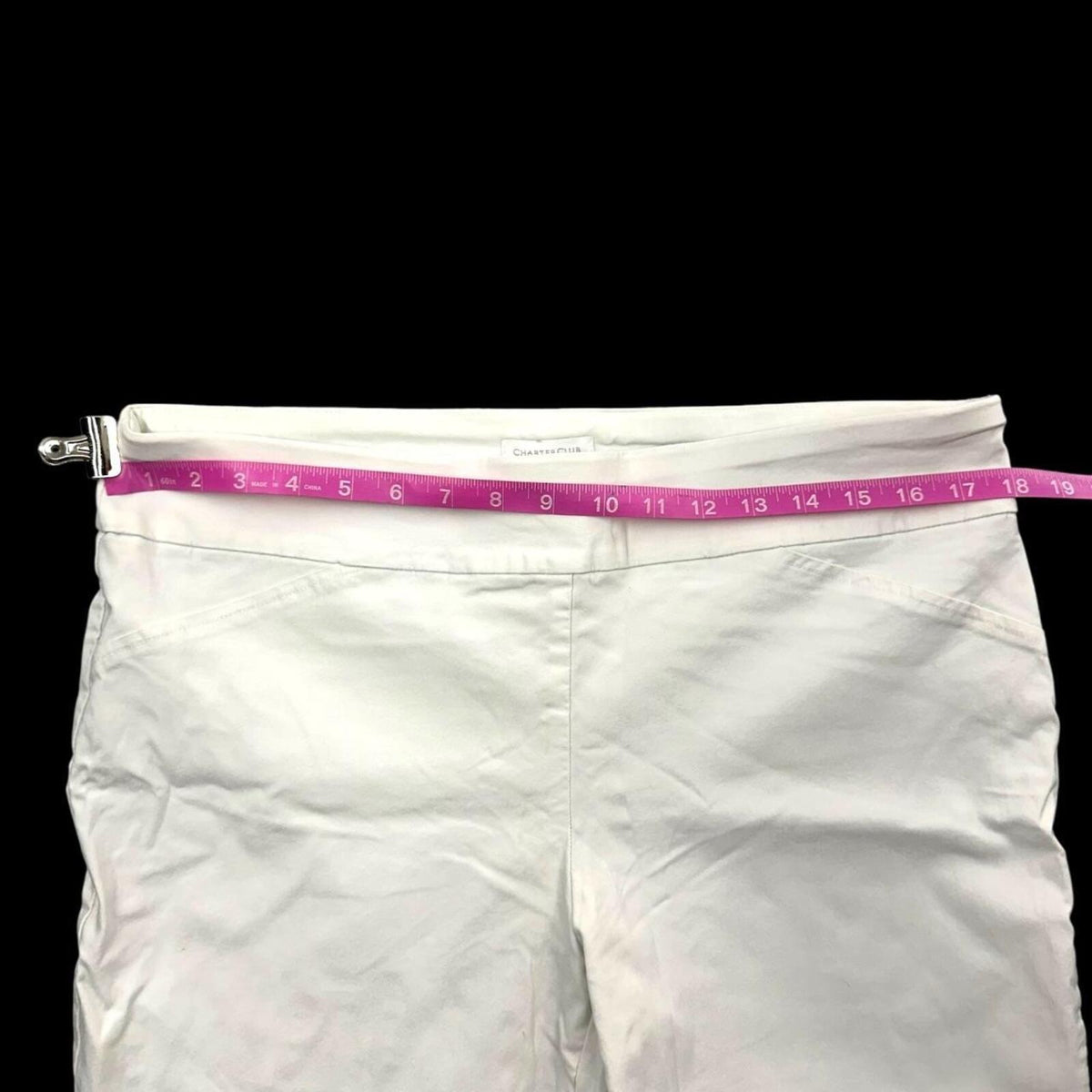 Charter Club White Ankle Pants Slim Fit