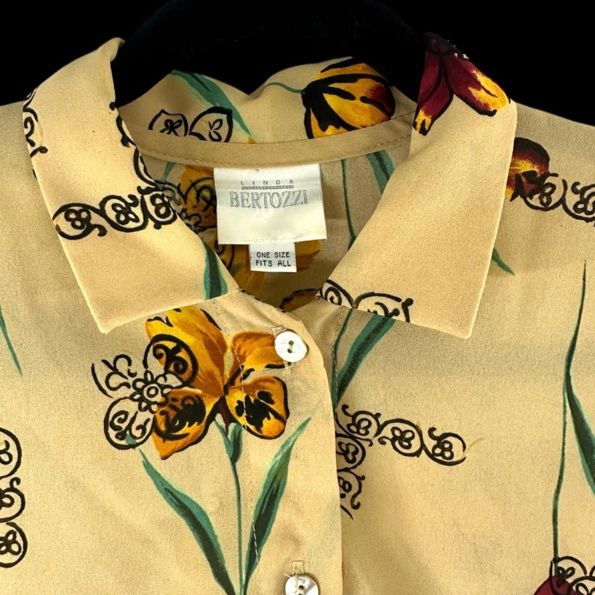 Vintage Linda Bertozzi Floral Blouse