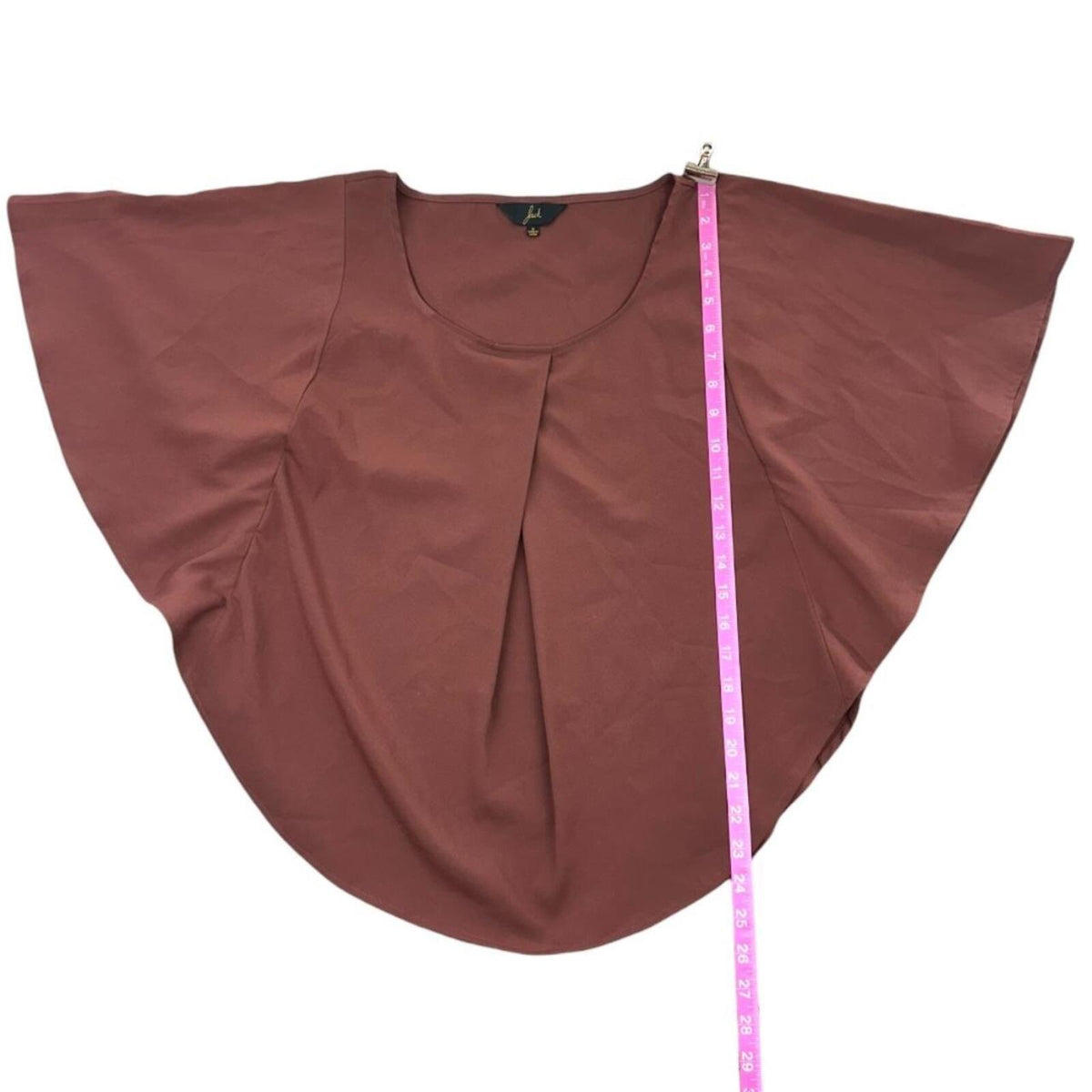 Jack Rusty Brown Drape Sleeve Blouse