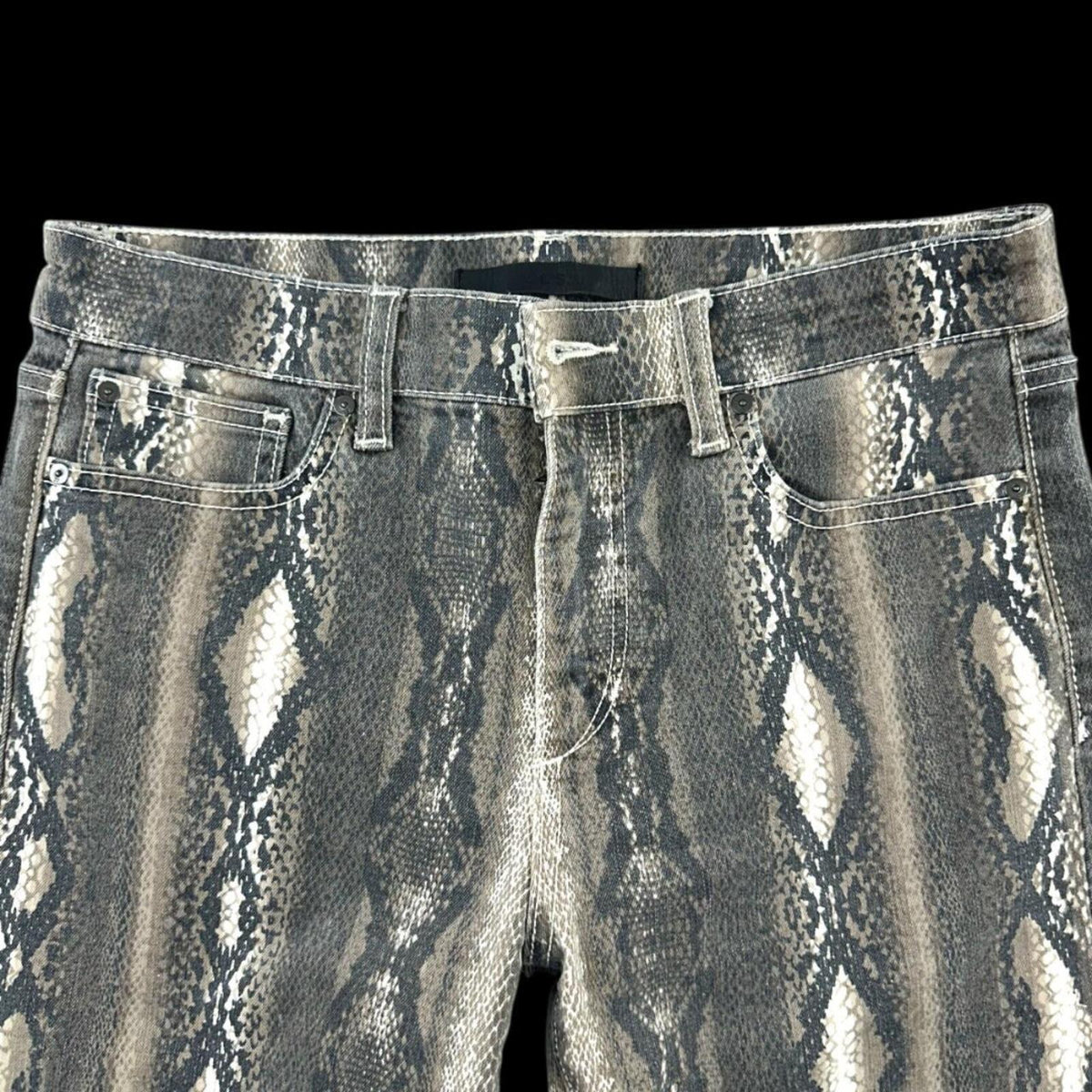 Joe's Jeans The Icon Mid Rise Skinny Ankle Jeans Diamondback Snakeskin Print Y2K