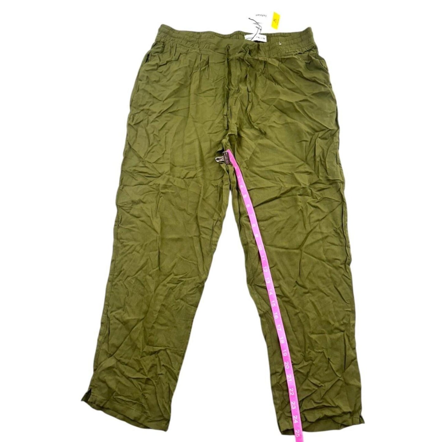 NWT Lefties Wide Leg Olive Green Trousers Bohemian Indie Fairycore