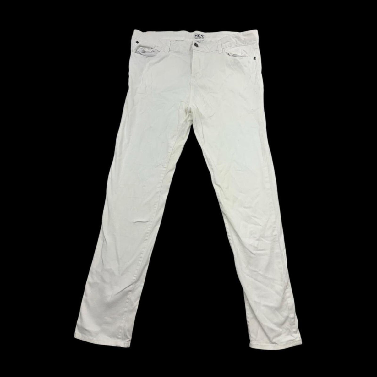 Hey Collection White Jeans Classic Five Pocket