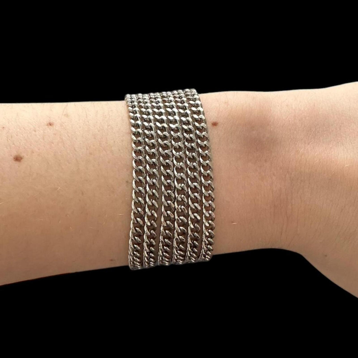 Judy Lee Vintage Silver Tone Multi Chain Bracelet