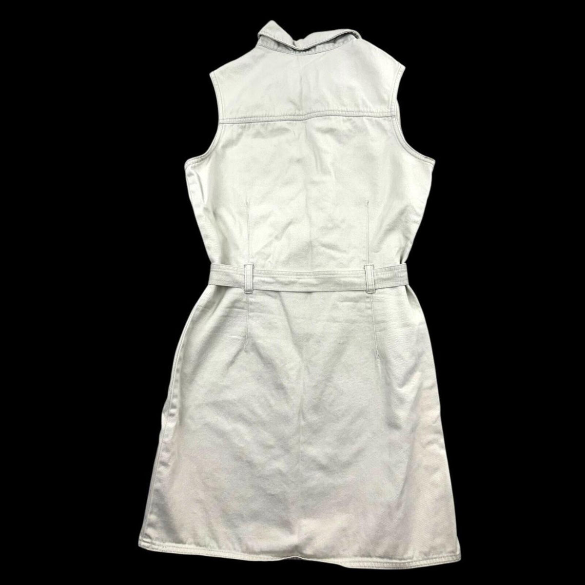 Vintage GAP Sleeveless Utility Dress Cream Tan Y2K Coquette Girl