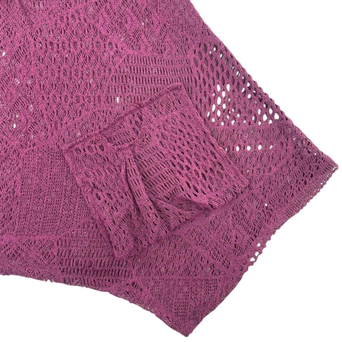 Lily By Firmiana Bohemian Crochet Vest Purple Burgundy Y2K Fairycore