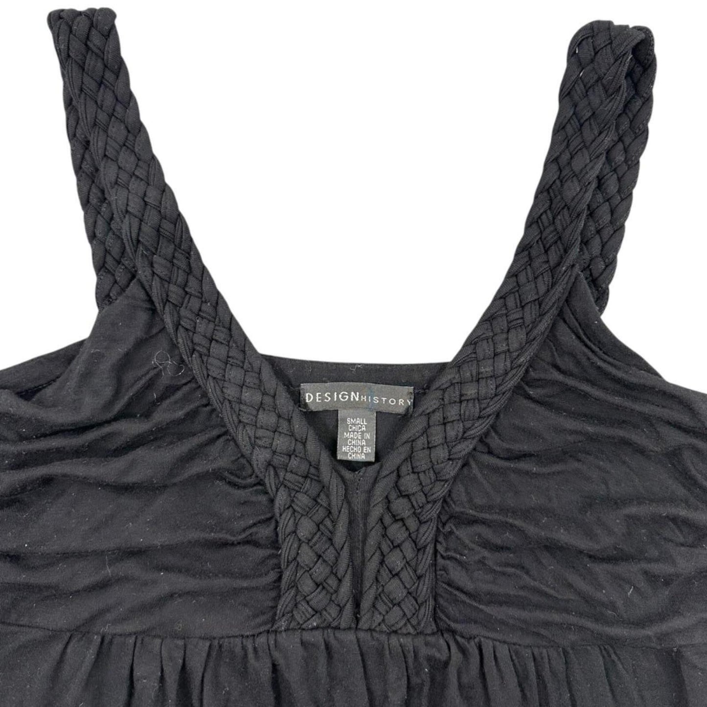 Design History Black Maxi Dress with Braided Straps Bohemian Y2K Fairycore