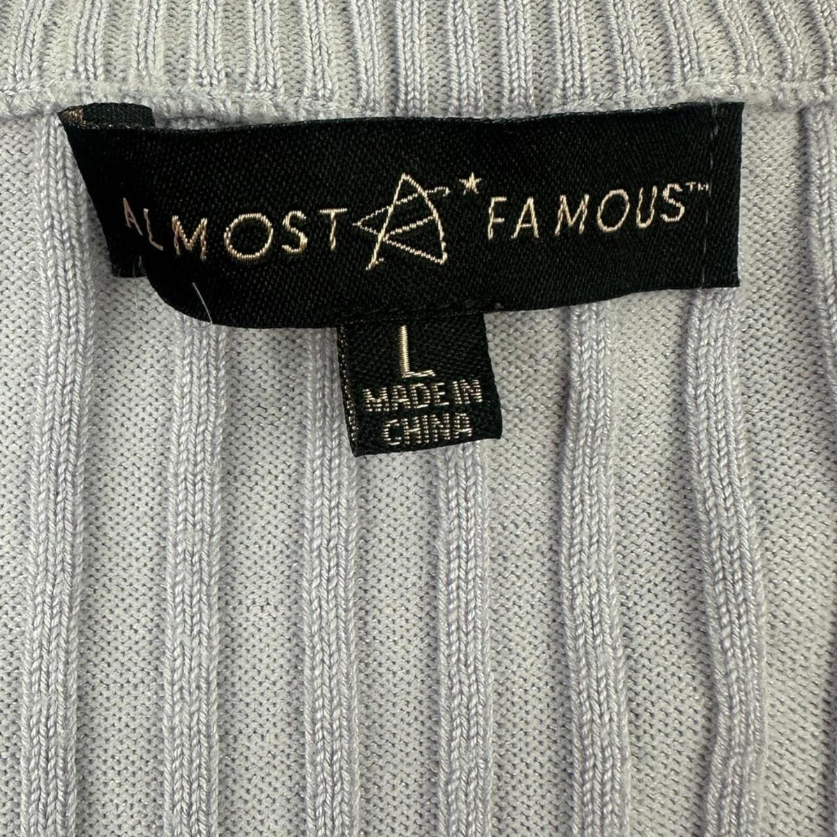 Almost Famous Lavender Ribbed Cropped Cardigan 90s Minimalist Coquette