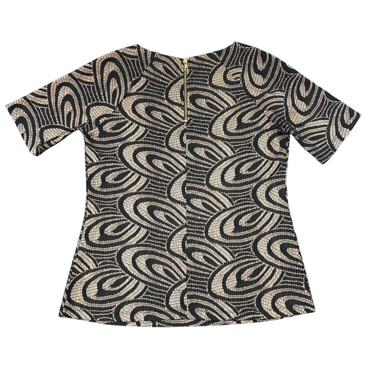Vintage Simonton Says Retro Swirl Abstract Geometric Blouse