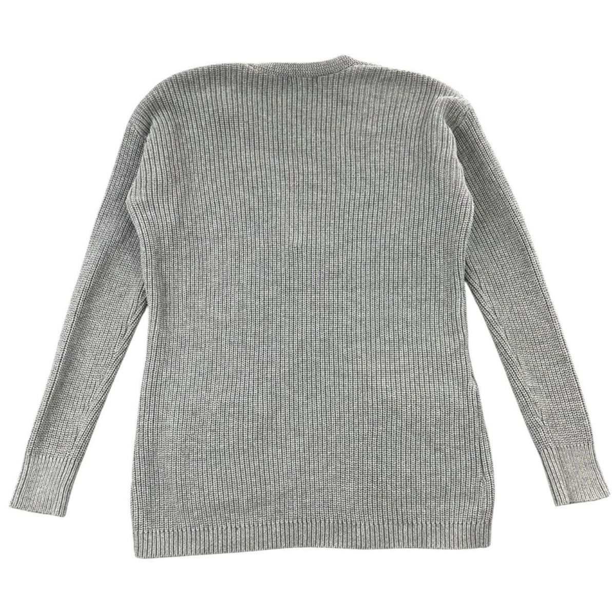 Vince Camuto Grey Ribbed Zip Up Knit Cardigan