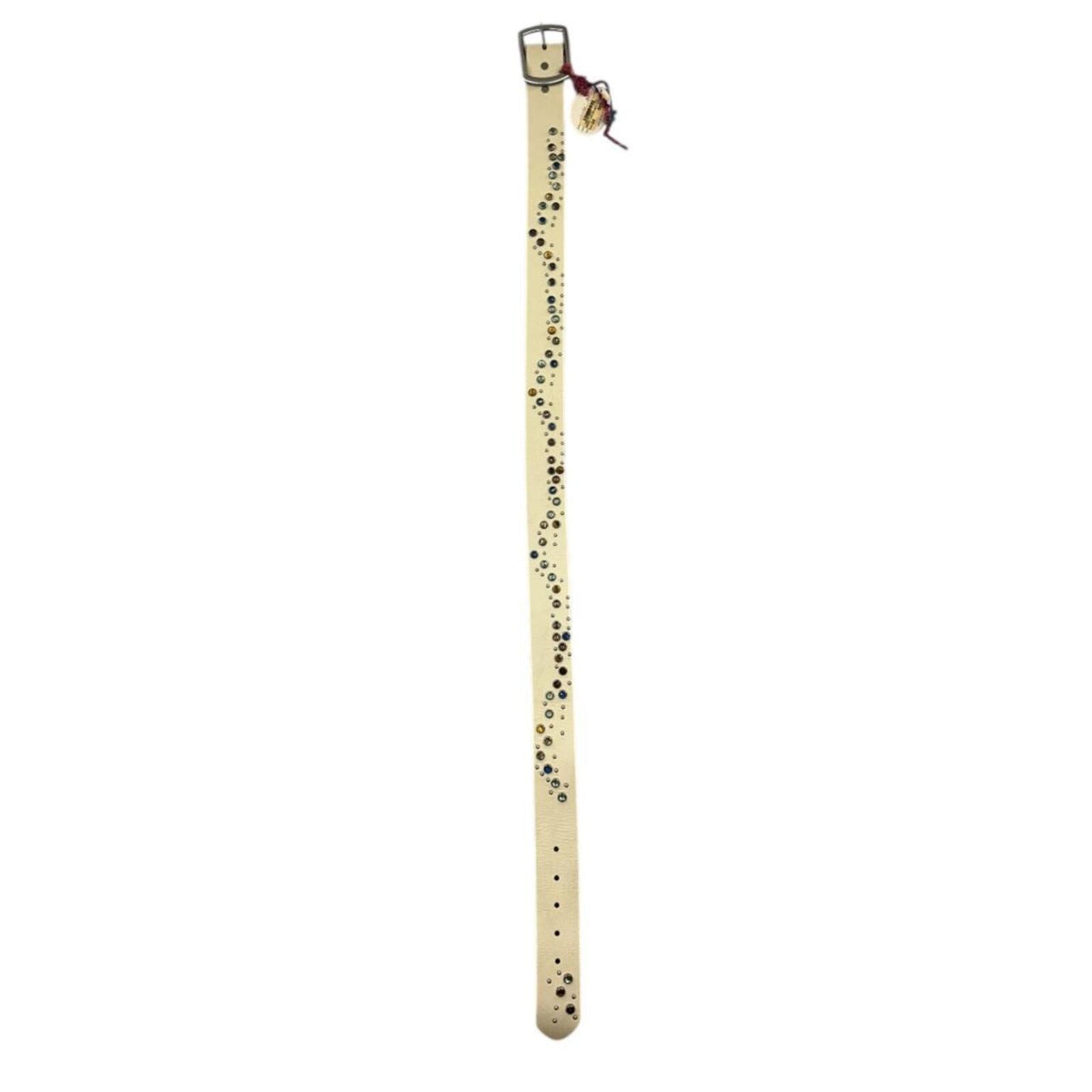 Nyovee Studded Leather Belt Cream NWT