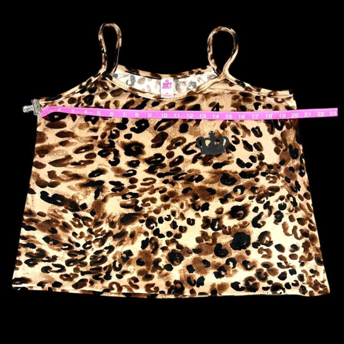 Juicy Couture Leopard Print Camisole Y2K Spaghetti Strap Top