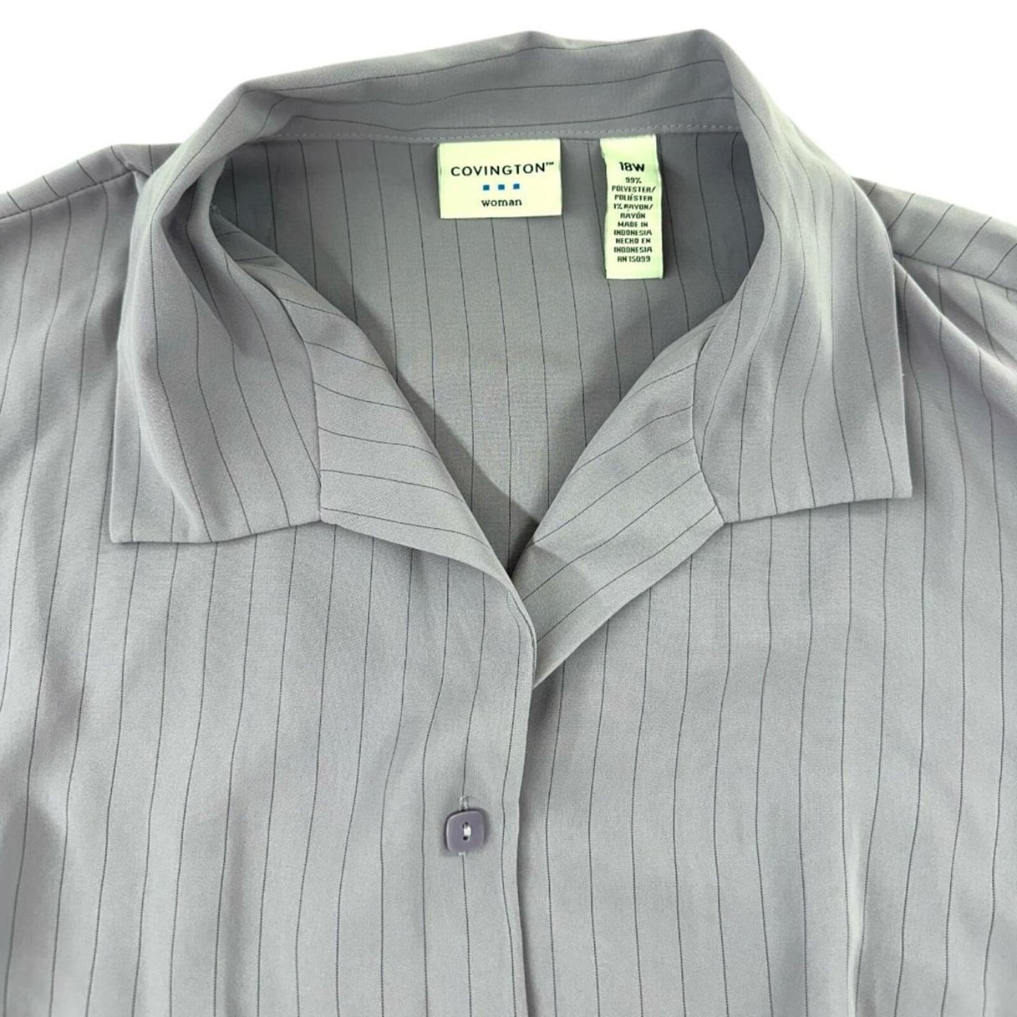 NWT Covington Lavender Pinstriped Long Sleeve Button Down Shirt